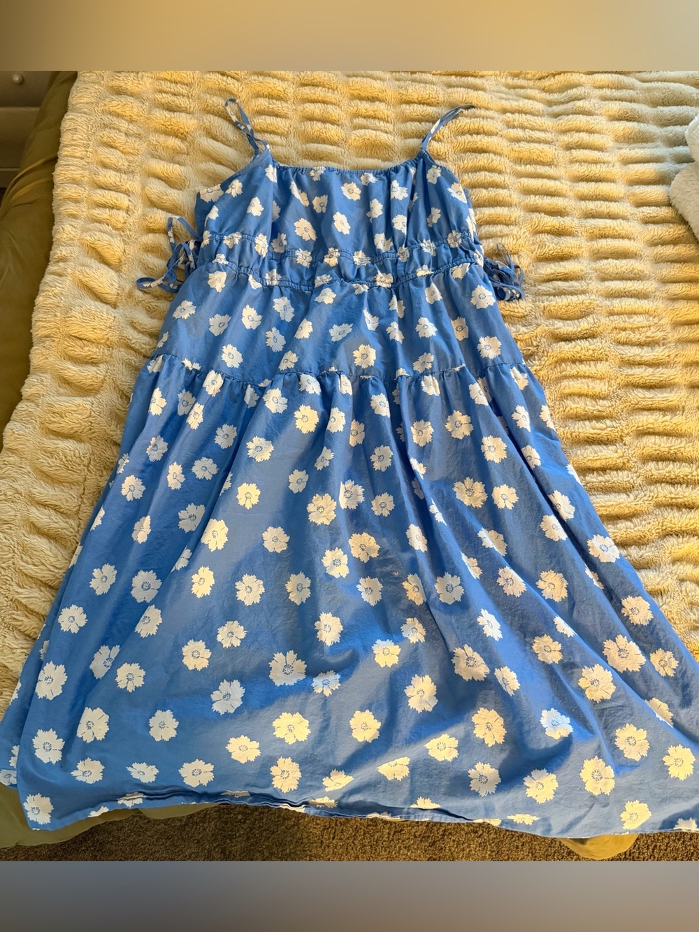 Universal Thread Blue Floral Tie-Side Sundress
